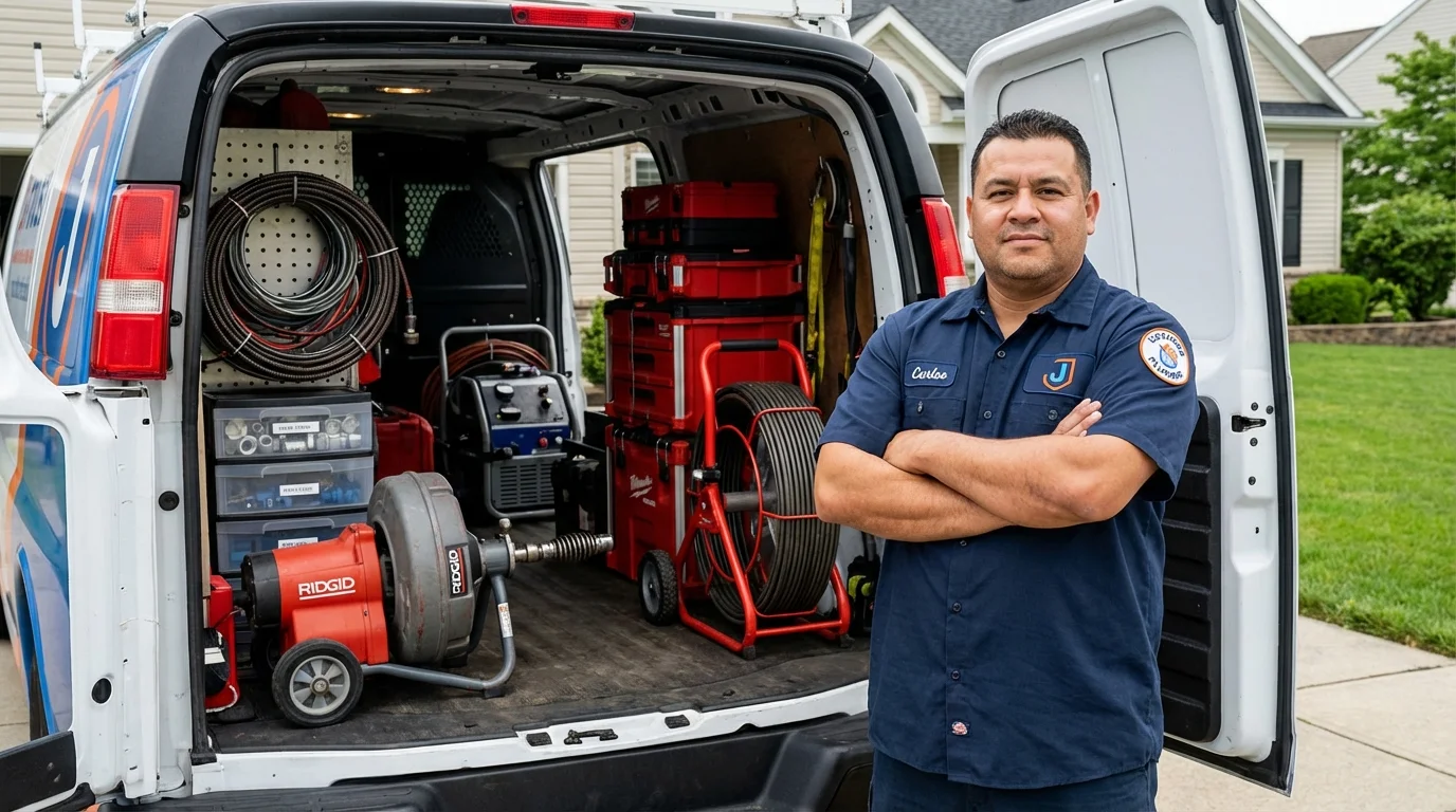 Professional drain cleaning equipment and Johns Plumbing LLC plumber in Portland